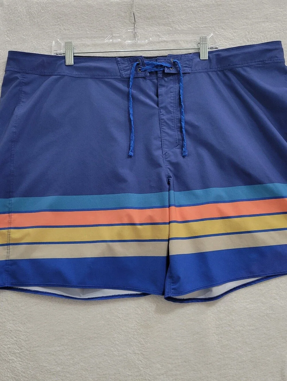 Patagonia Boardshorts Mens 44 Blue Multicolor Hydropeak Swim Trunks Beach Logo